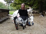 Gemma Carder with a goat